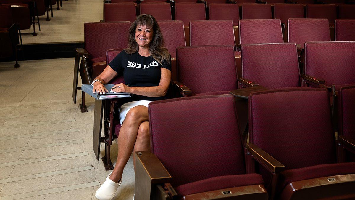 Summer Montgomery wearing t-shirt reading 